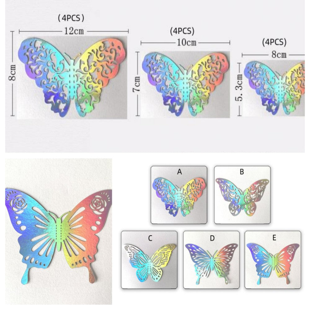  60PCS Butterfly Wall Decals - 3D Butterflies Decor Home  Decoration Kids Room Bedroom Decor (Purple) : Baby